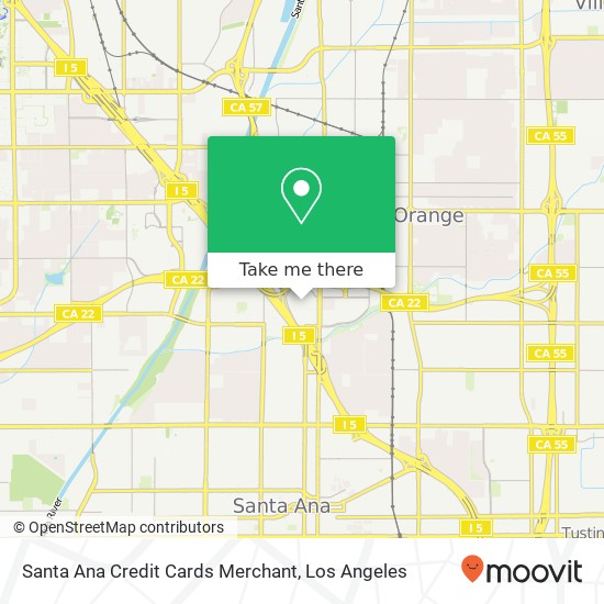 Santa Ana Credit Cards Merchant map
