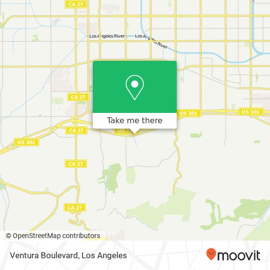 Ventura Boulevard map