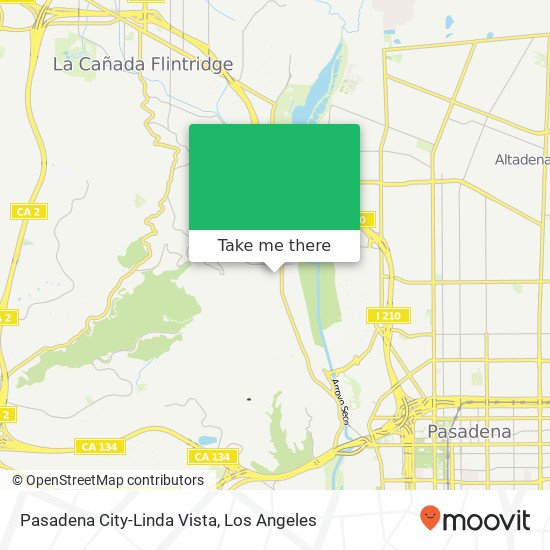 Pasadena City-Linda Vista map