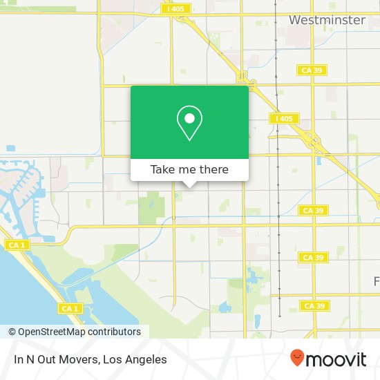 In N Out Movers map