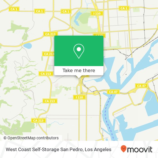 West Coast Self-Storage San Pedro map
