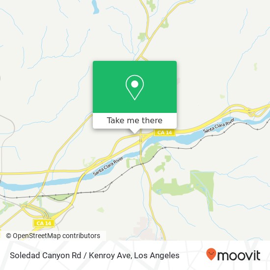 Soledad Canyon Rd / Kenroy Ave map