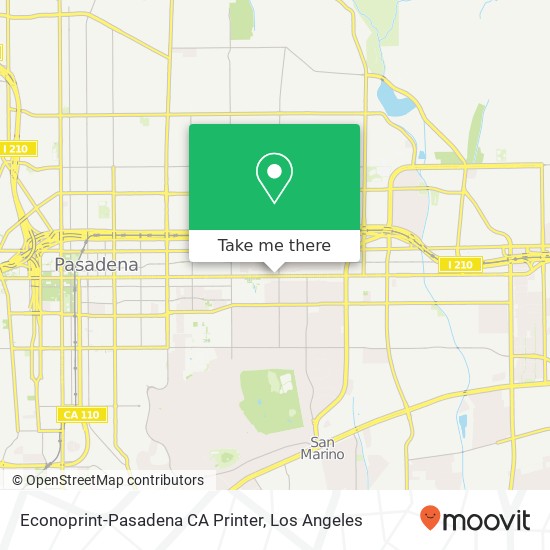 Econoprint-Pasadena CA Printer map