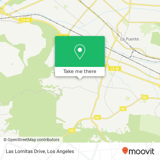 Las Lomitas Drive map