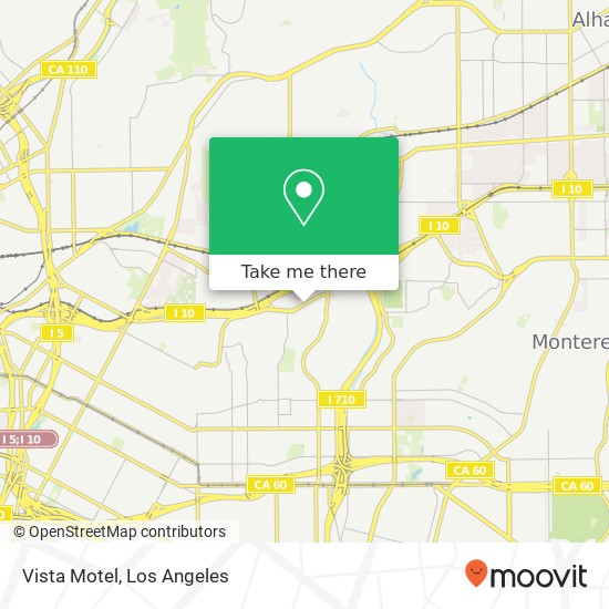 Vista Motel map
