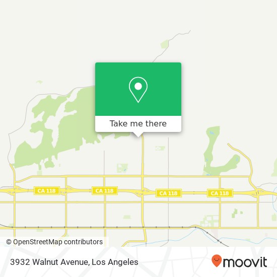 Mapa de 3932 Walnut Avenue