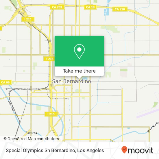 Mapa de Special Olympics Sn Bernardino
