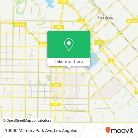 10000 Memory Park Ave map