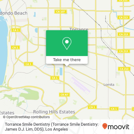 Torrance Smile Dentistry (Torrance Smile Dentistry: James D.J. Lim, DDS) map