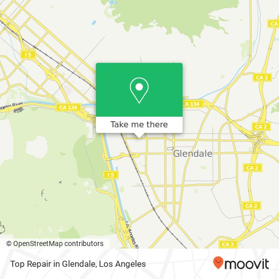 Top Repair in Glendale map