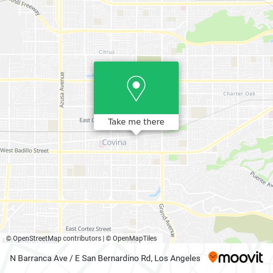 Mapa de N Barranca Ave / E San Bernardino Rd