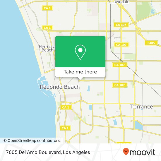 7605 Del Amo Boulevard map