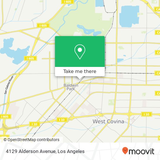 4129 Alderson Avenue map