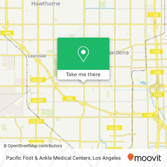 Pacific Foot & Ankle Medical Centers map