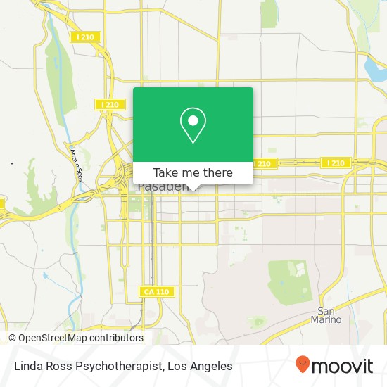 Linda Ross Psychotherapist map