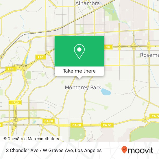 Mapa de S Chandler Ave / W Graves Ave