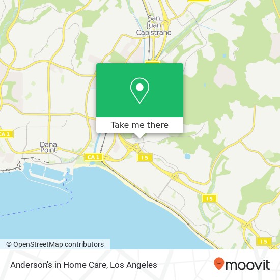 Anderson's in Home Care map