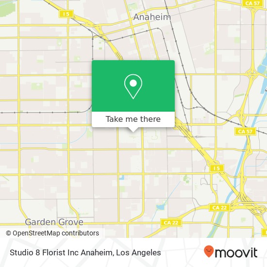 Studio 8 Florist Inc Anaheim map