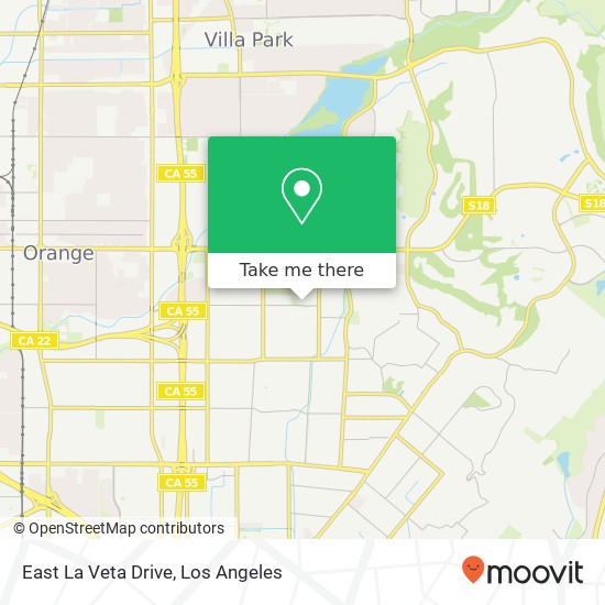 East La Veta Drive map