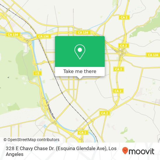 Mapa de 328 E Chavy Chase Dr. (Esquina Glendale Ave)