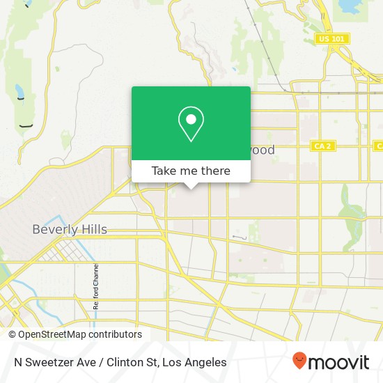 Mapa de N Sweetzer Ave / Clinton St
