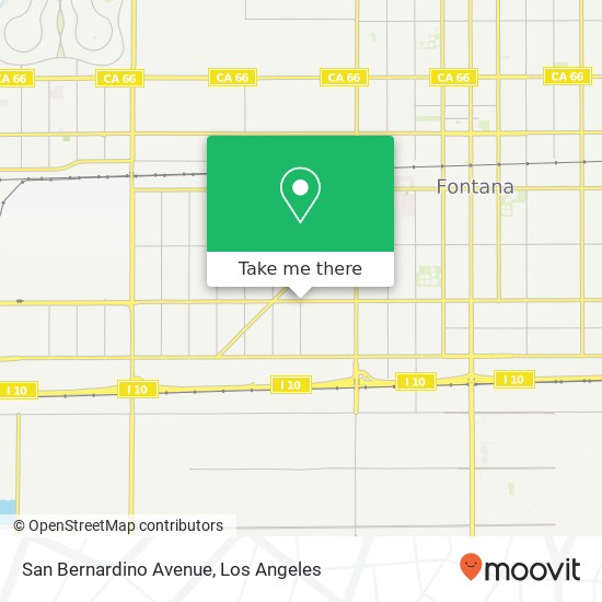 Mapa de San Bernardino Avenue