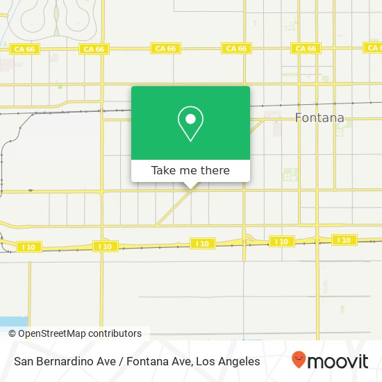 Mapa de San Bernardino Ave / Fontana Ave