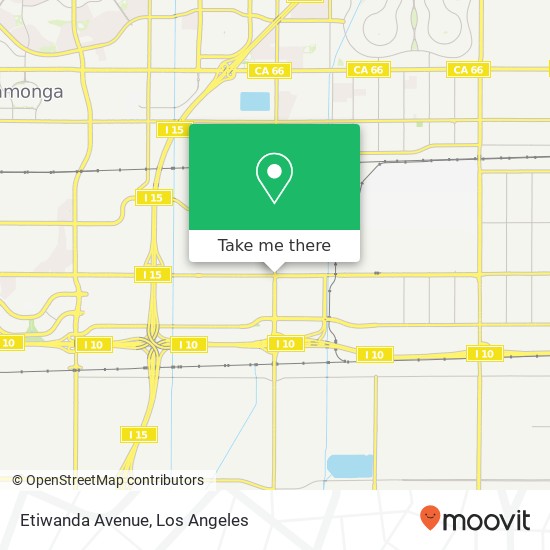 Mapa de Etiwanda Avenue