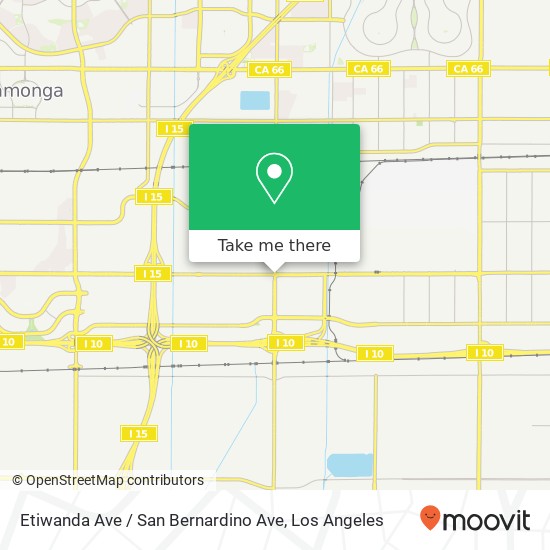 Mapa de Etiwanda Ave / San Bernardino Ave