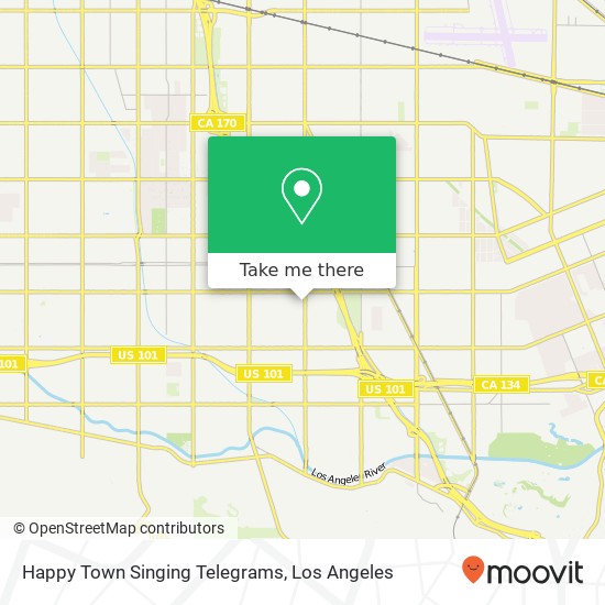 Mapa de Happy Town Singing Telegrams