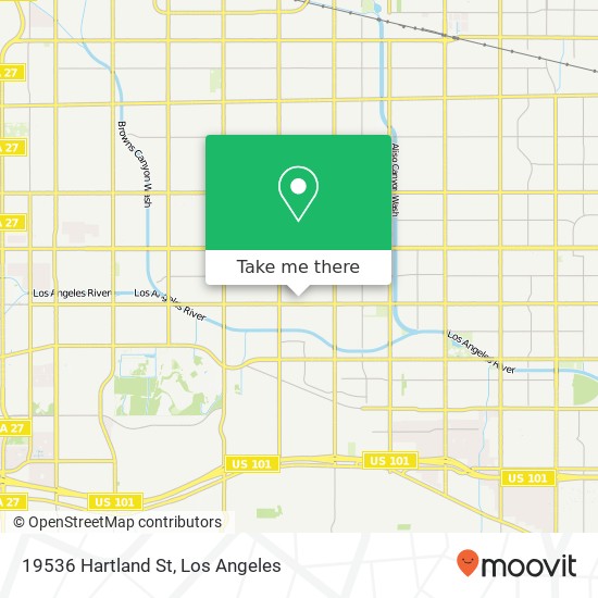 19536 Hartland St map