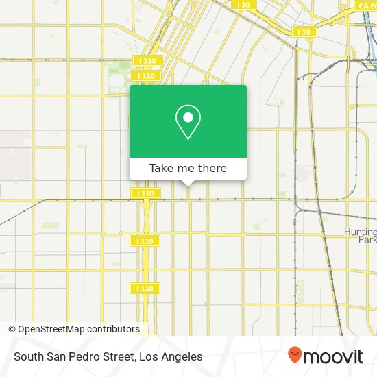South San Pedro Street map