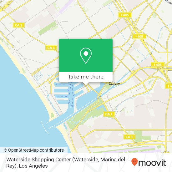Mapa de Waterside Shopping Center (Waterside, Marina del Rey)