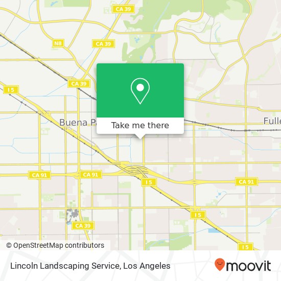 Lincoln Landscaping Service map