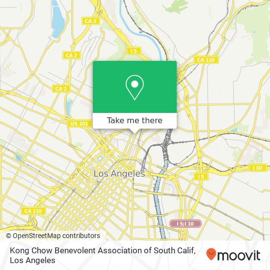 Kong Chow Benevolent Association of South Calif map