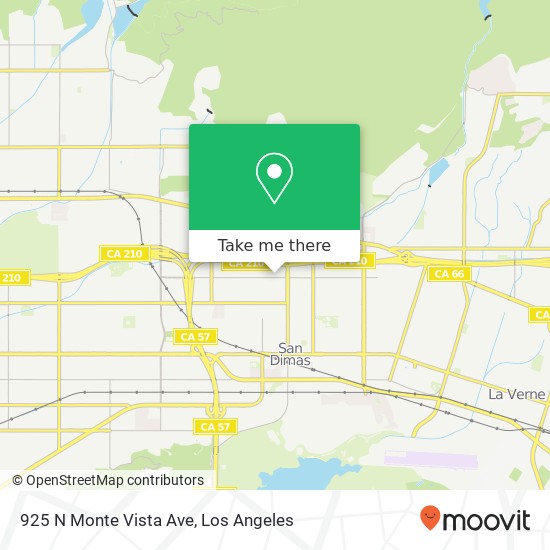 Mapa de 925 N Monte Vista Ave