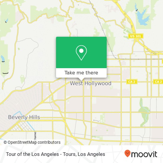 Tour of the Los Angeles - Tours map