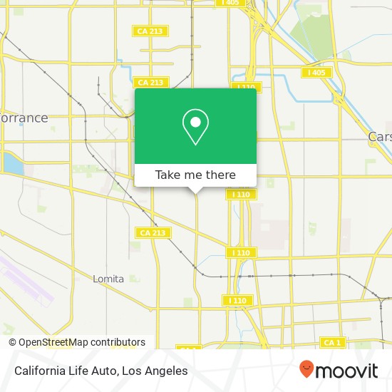 California Life Auto map
