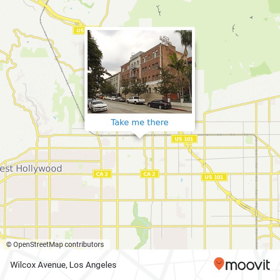 Mapa de Wilcox Avenue