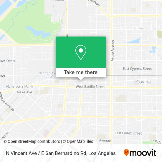 N Vincent Ave / E San Bernardino Rd map