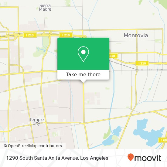 Mapa de 1290 South Santa Anita Avenue