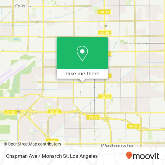 Chapman Ave / Monarch St map