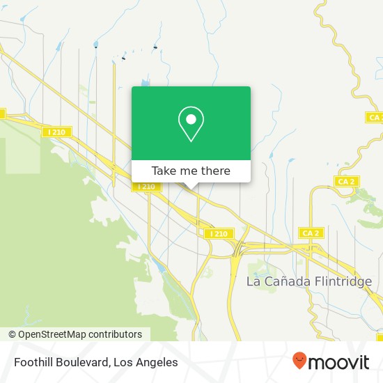 Mapa de Foothill Boulevard