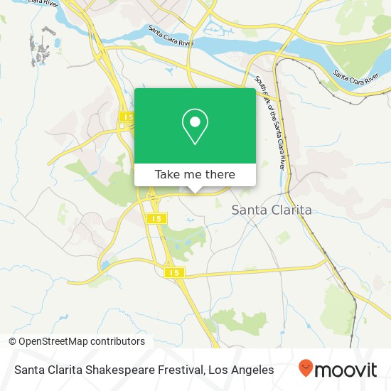 Santa Clarita Shakespeare Frestival map