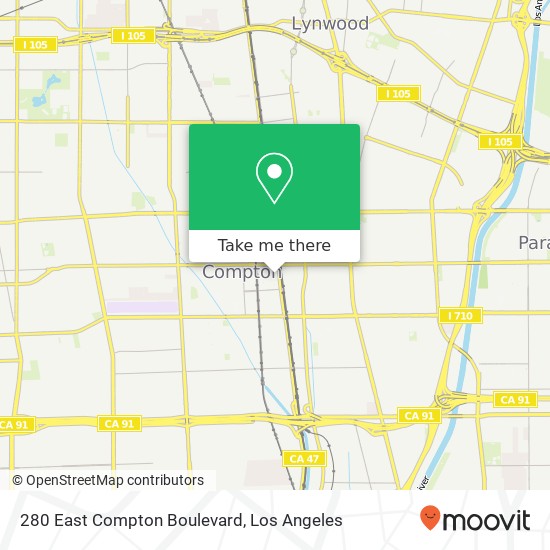 Mapa de 280 East Compton Boulevard