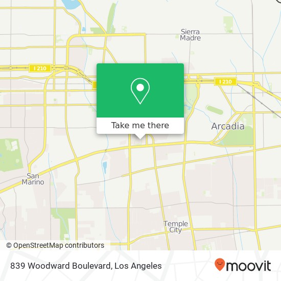 Mapa de 839 Woodward Boulevard
