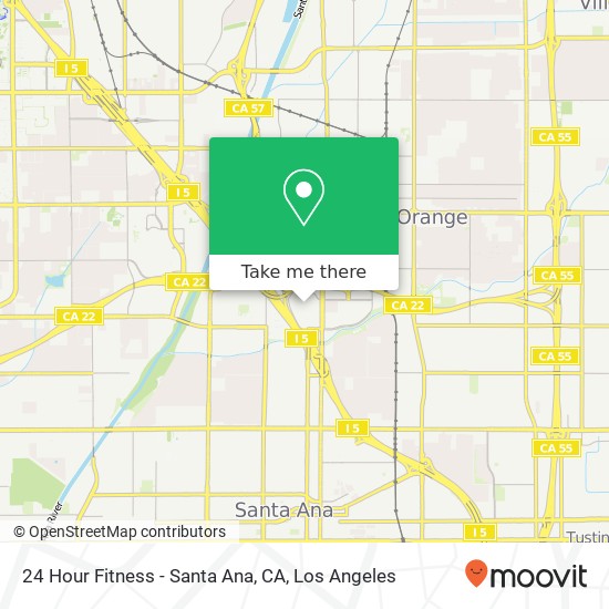 24 Hour Fitness - Santa Ana, CA map