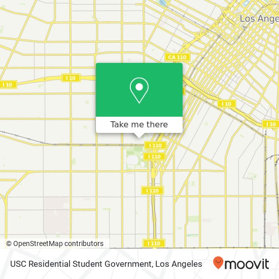 USC Residential Student Government map