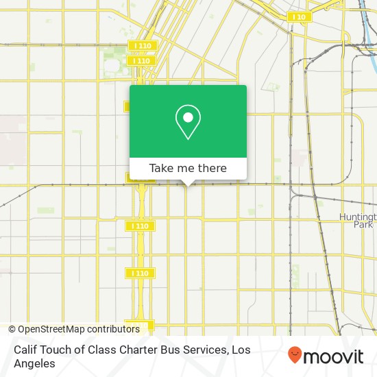 Calif Touch of Class Charter Bus Services map