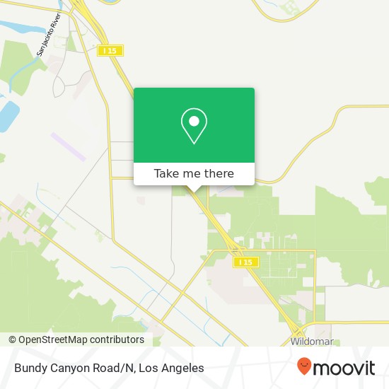 Bundy Canyon Road/N map